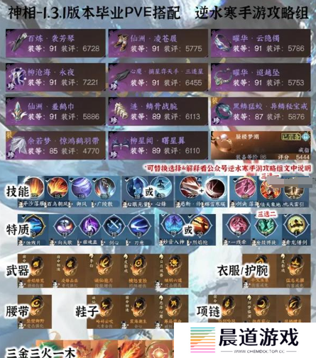 《逆水寒手游》1.3.1全职业PVE毕业配装分享